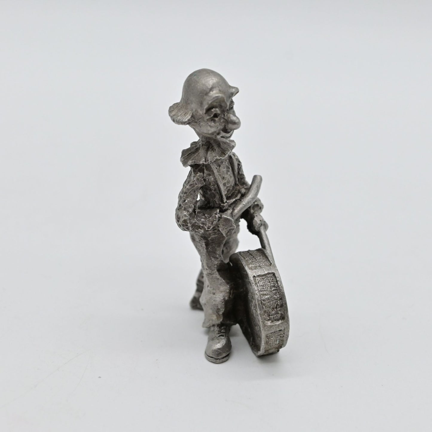 Vintage Spoontiques Pewter Clown Playing A Drum S756 Figure