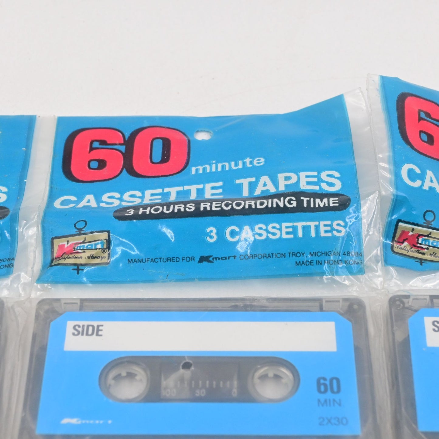 Kmart 60 Minutes Cassette Tape 3 Pack Bundle Of 4 (12 Cassettes Total) Sealed