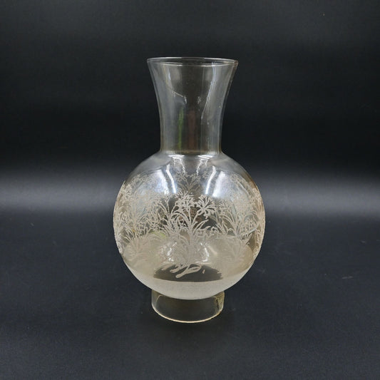 Murano Vetrarti Hurricane Lamp Shade Candle Chimney Blown Italian Glass