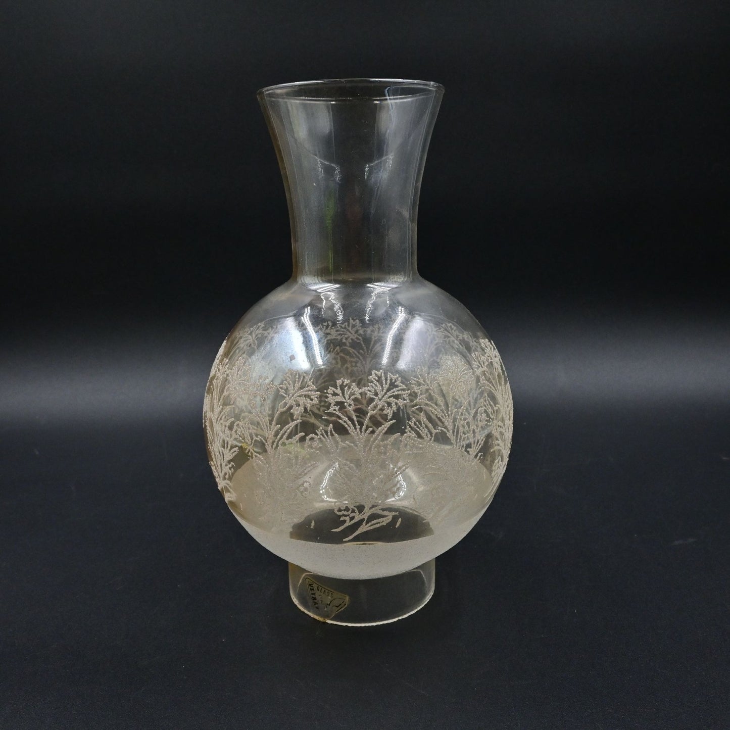 Murano Vetrarti Hurricane Lamp Shade Candle Chimney Blown Italian Glass
