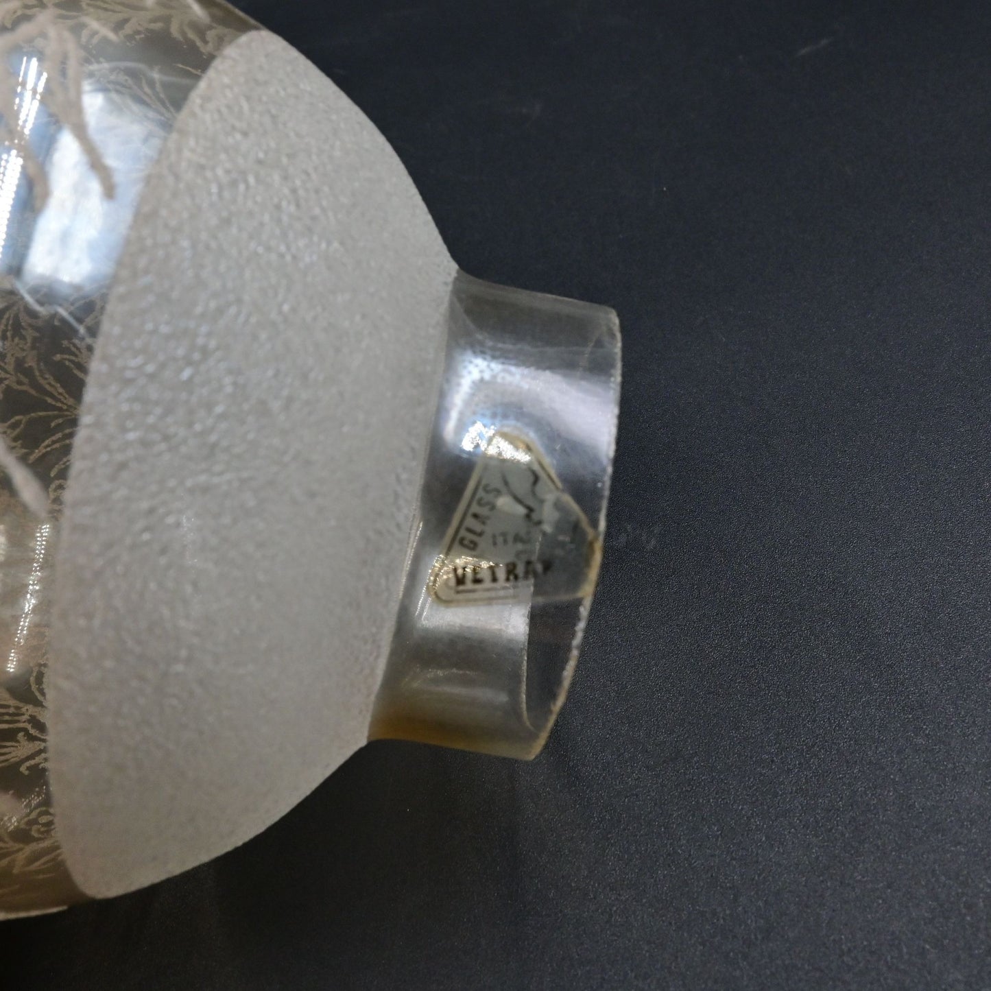 Murano Vetrarti Hurricane Lamp Shade Candle Chimney Blown Italian Glass