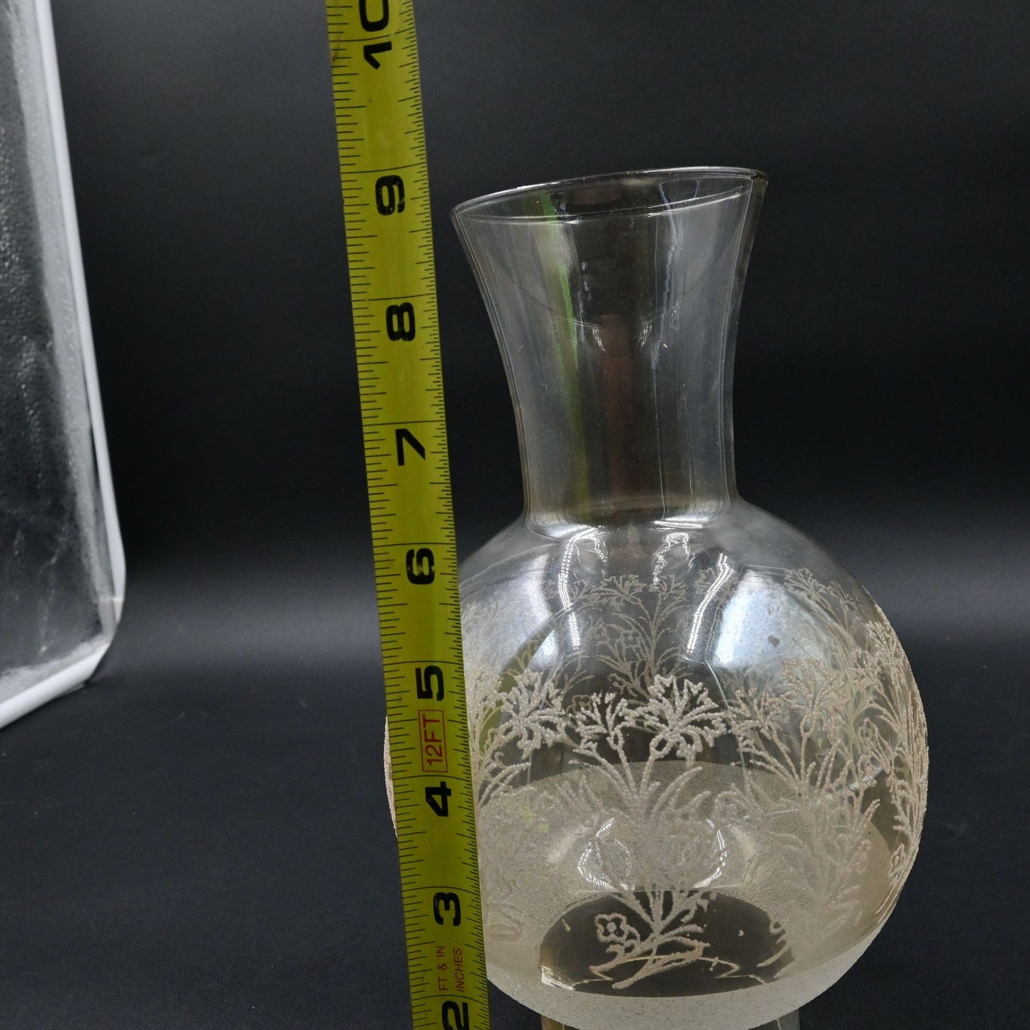 Murano Vetrarti Hurricane Lamp Shade Candle Chimney Blown Italian Glass