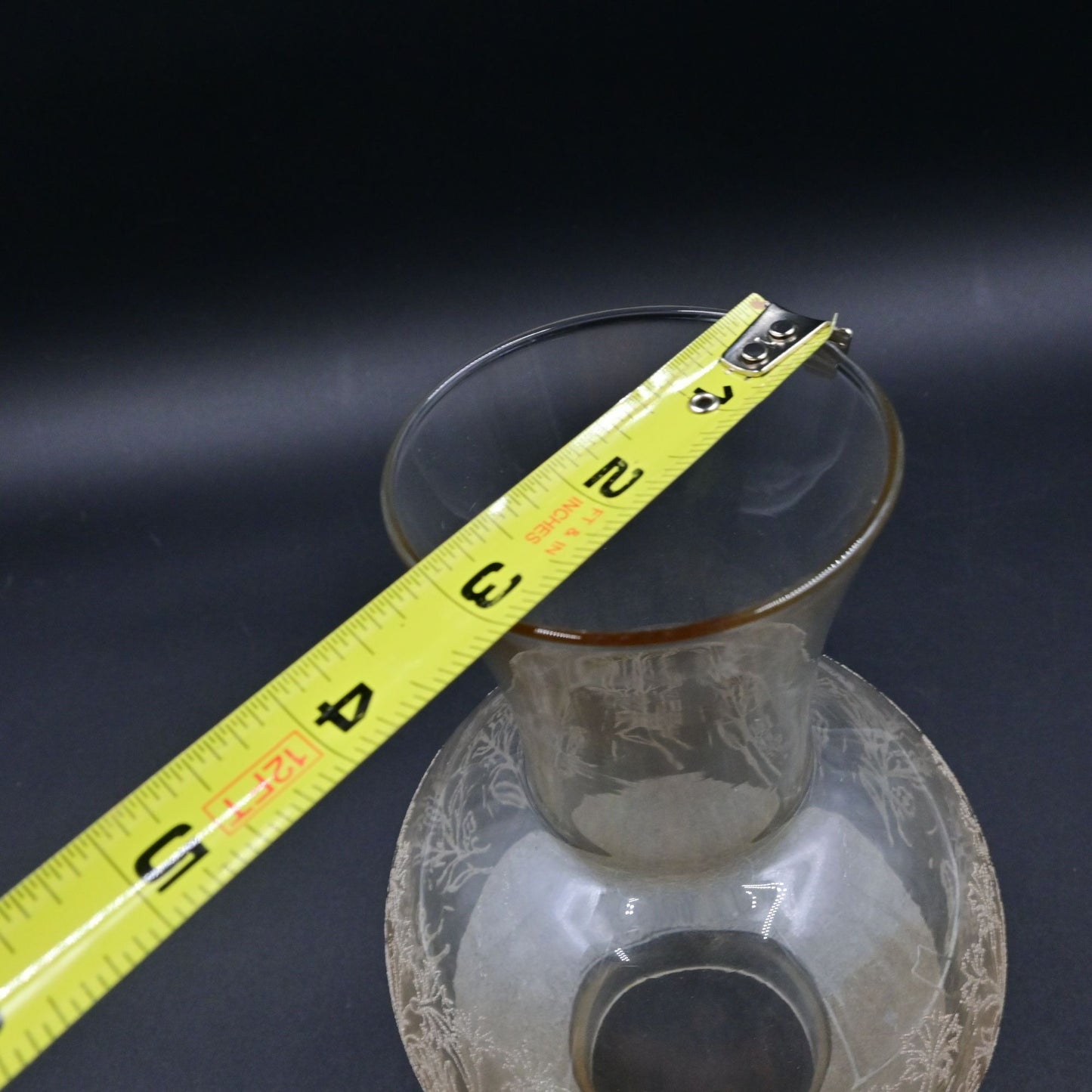 Murano Vetrarti Hurricane Lamp Shade Candle Chimney Blown Italian Glass