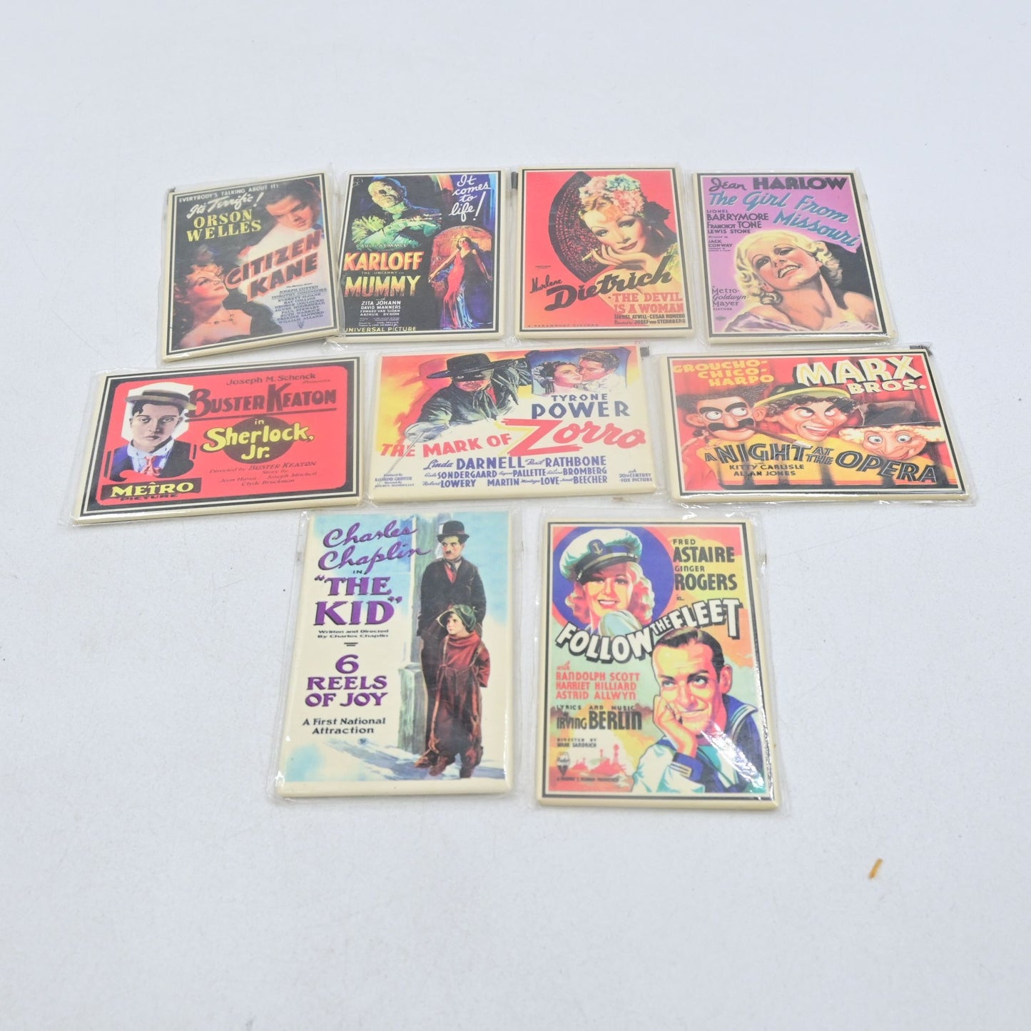 Movie Poster Fridge Magnet Bundle Of 9 Mark Of Zorro, Citizen Kane, The Kid, Etc
