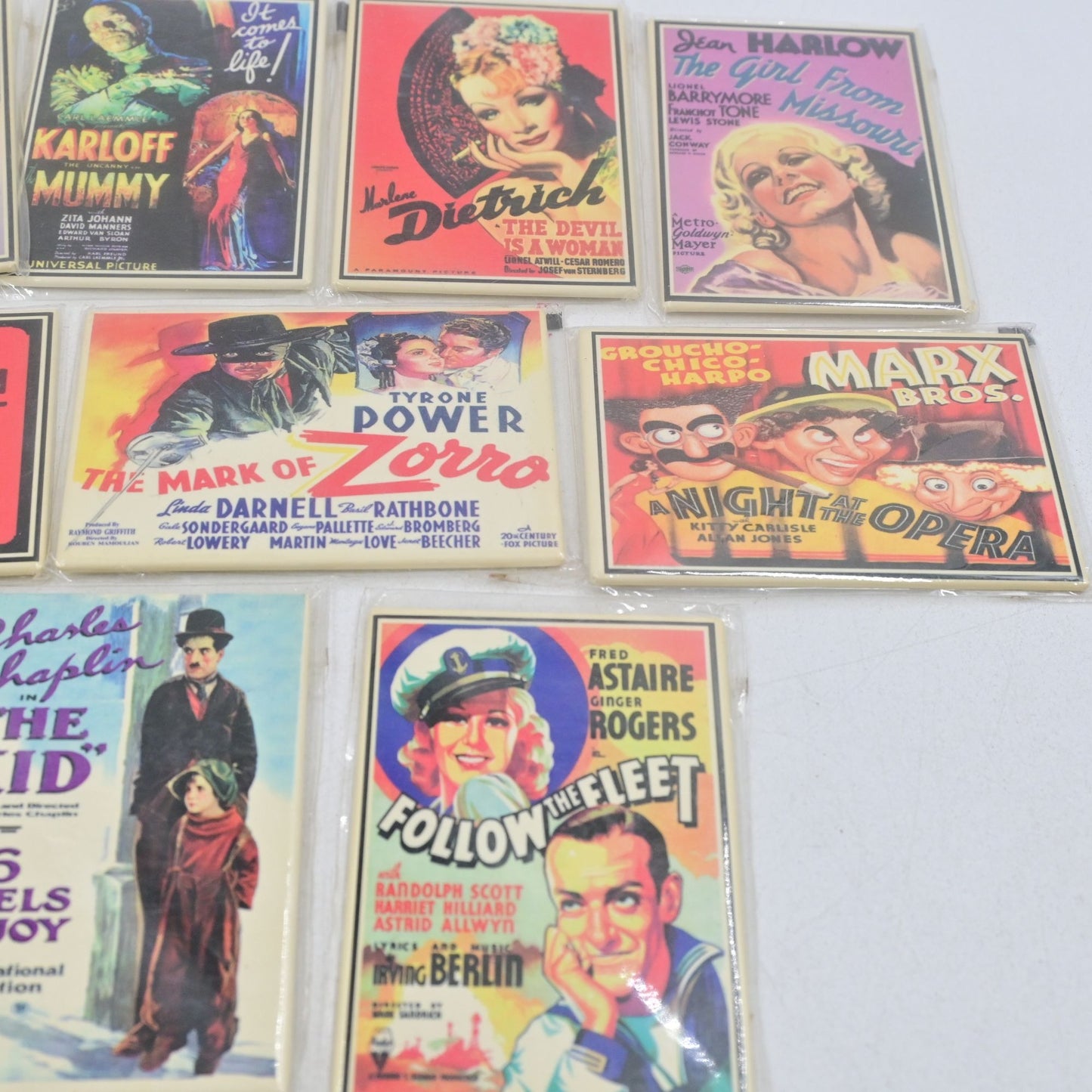 Movie Poster Fridge Magnet Bundle Of 9 Mark Of Zorro, Citizen Kane, The Kid, Etc