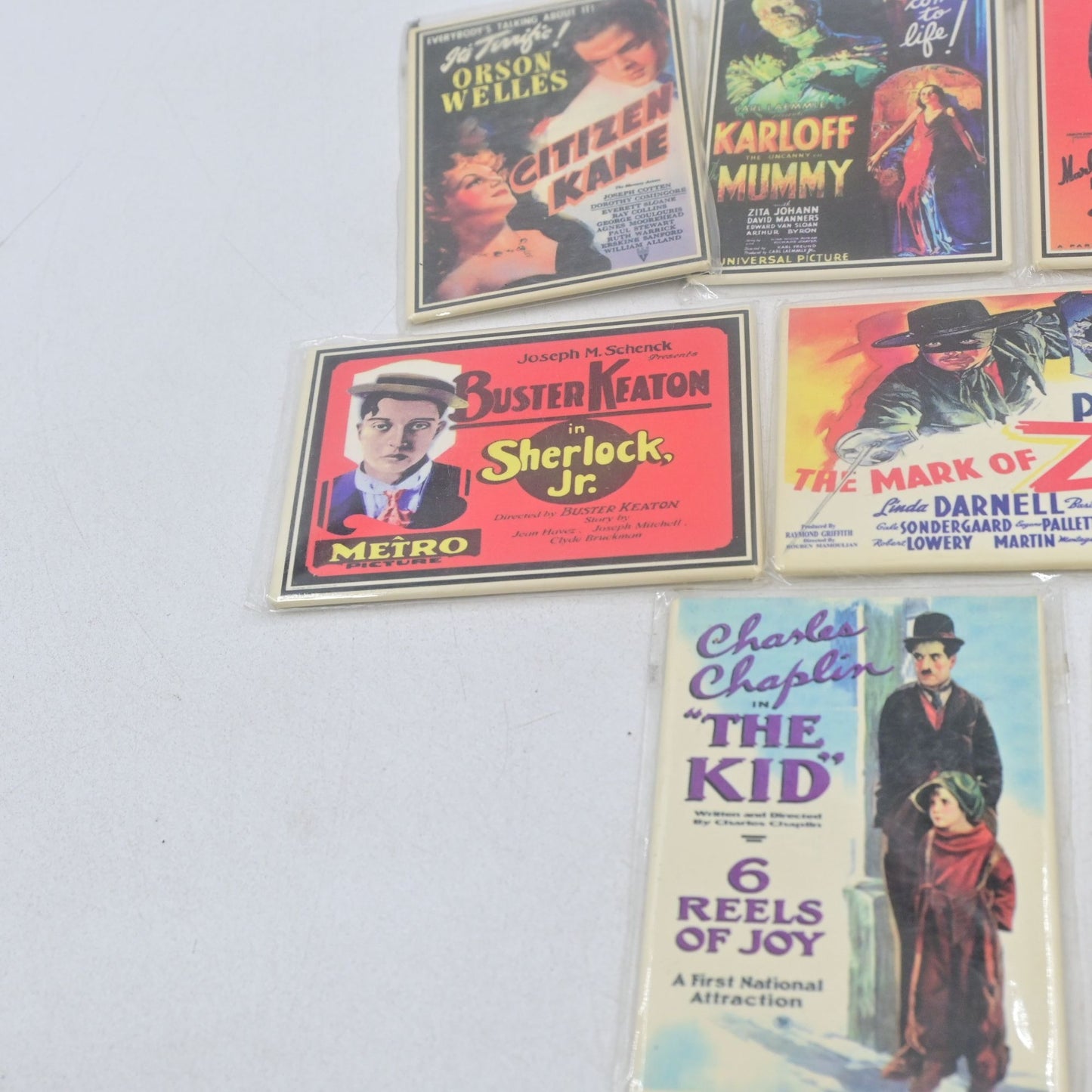 Movie Poster Fridge Magnet Bundle Of 9 Mark Of Zorro, Citizen Kane, The Kid, Etc