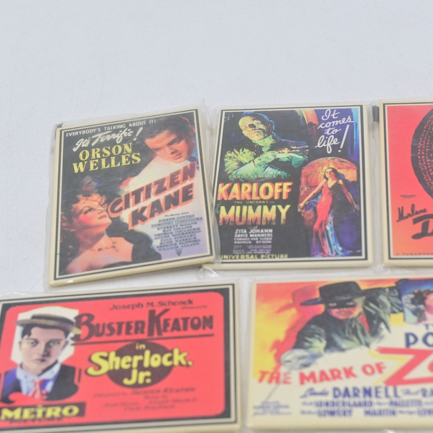 Movie Poster Fridge Magnet Bundle Of 9 Mark Of Zorro, Citizen Kane, The Kid, Etc