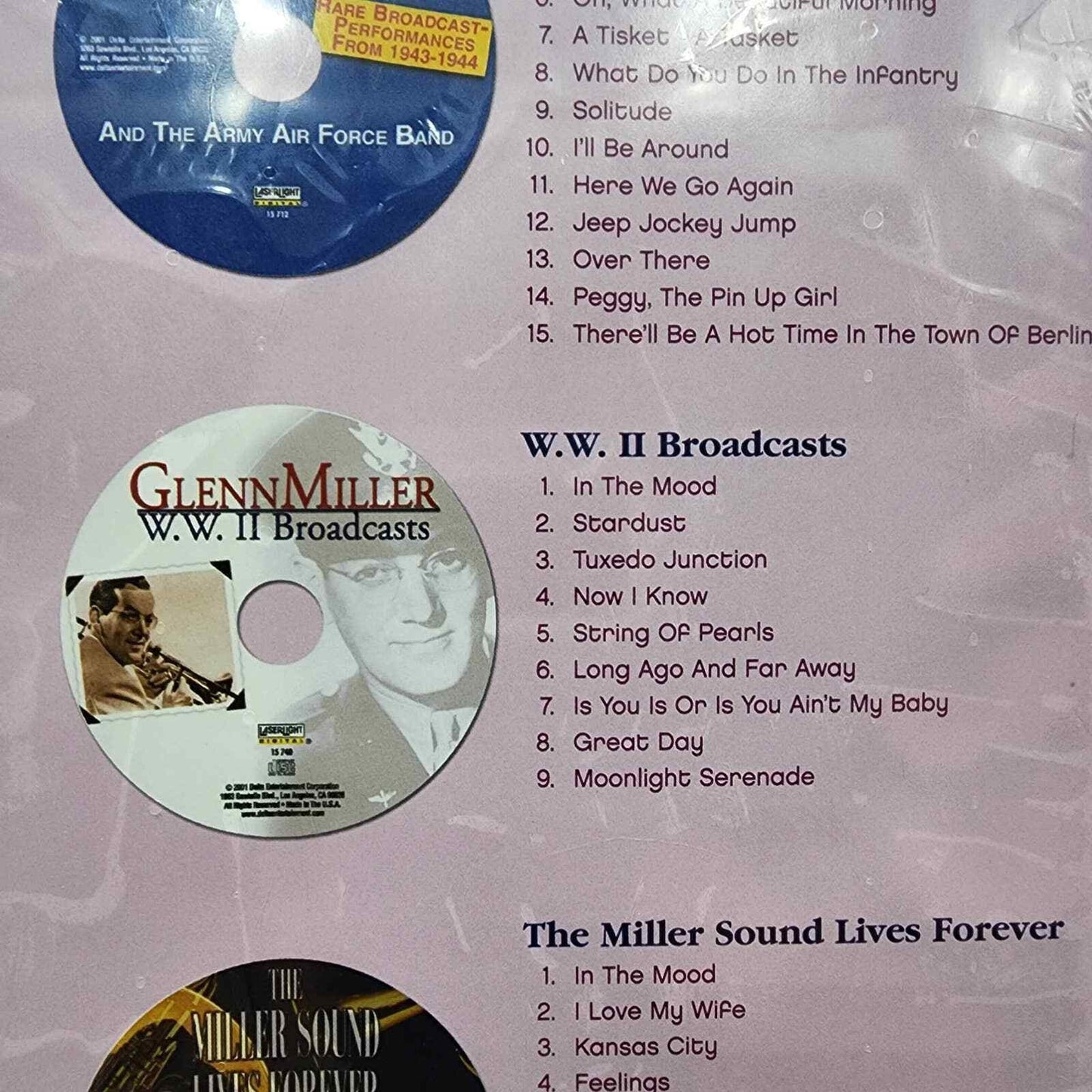 Jazz Lounge Moonlight Serenade Sounds Of Glenn Miller 4 Disc CD Set