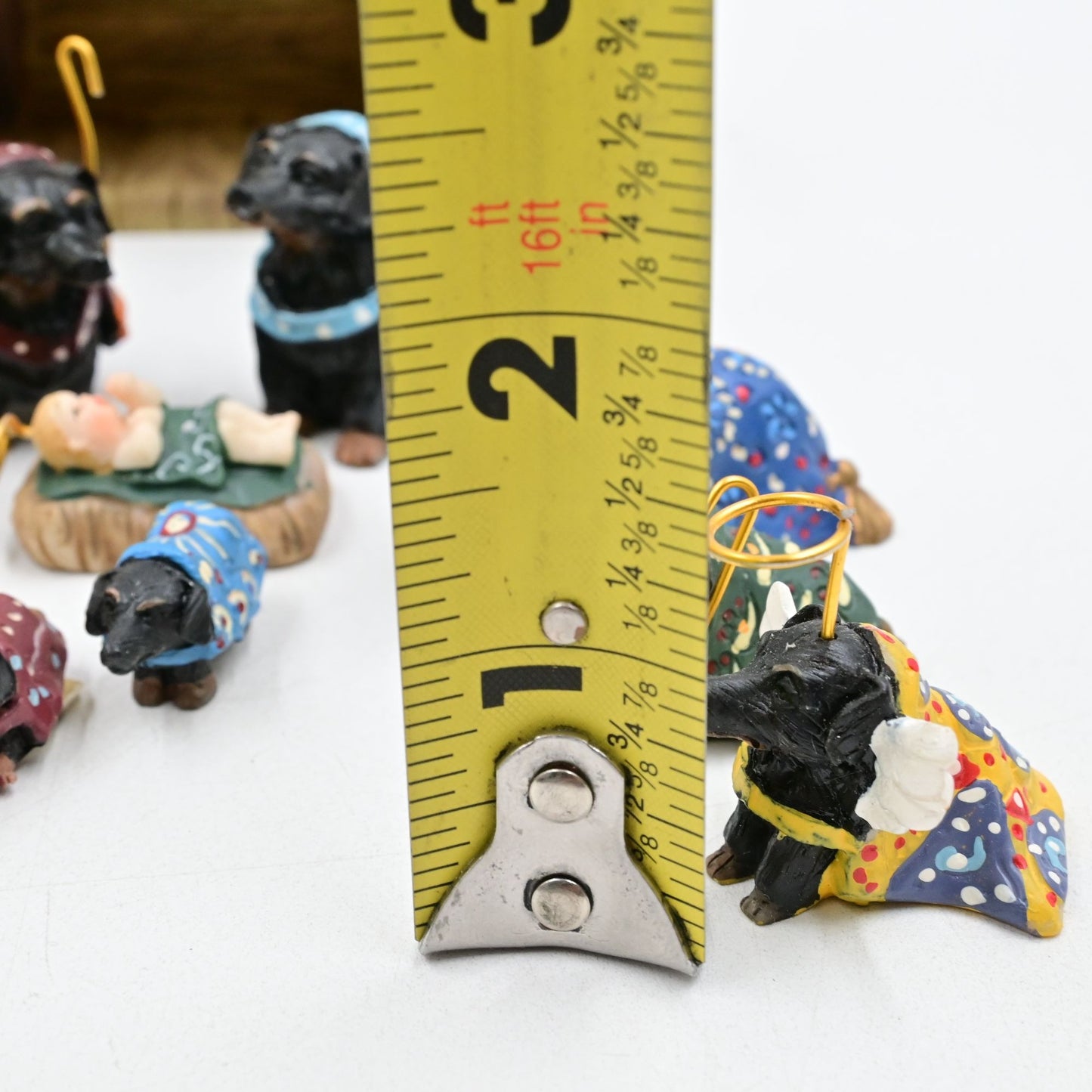 Heaven's Paws Tricia Derges Dachshund Nativity Set 11 Piece In Original Box