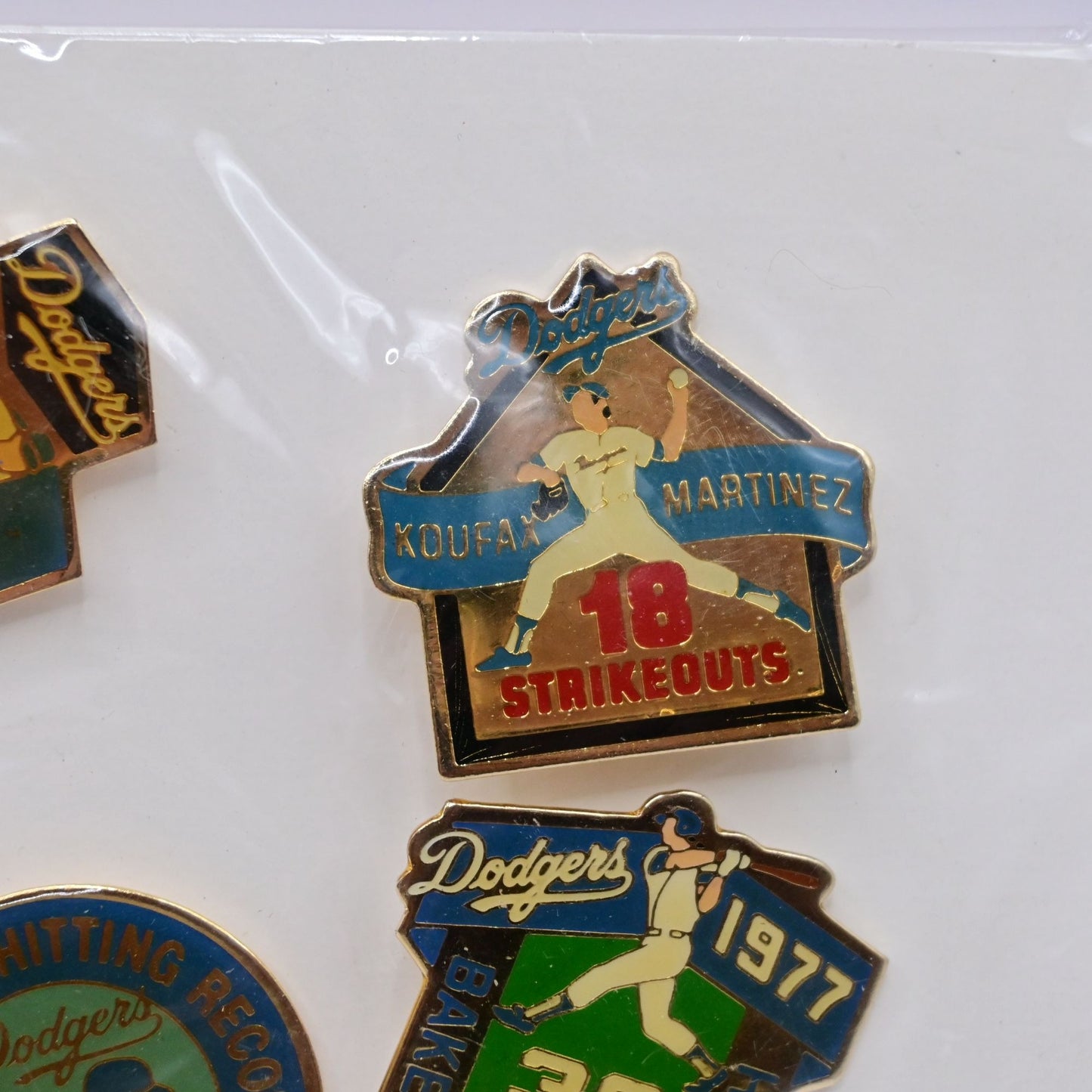 Los Angeles Dodgers Unocal Commemorative Pin Set Of 6 Vintage 1991