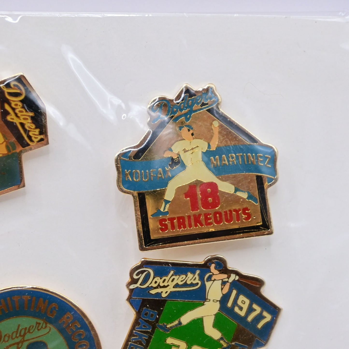 Los Angeles Dodgers Unocal Commemorative Pin Set Of 6 Vintage 1991