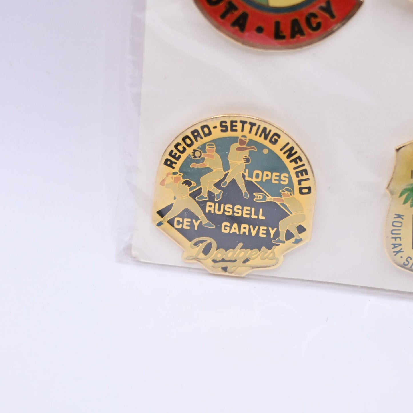 Los Angeles Dodgers Unocal Commemorative Pin Set Of 6 Vintage 1991