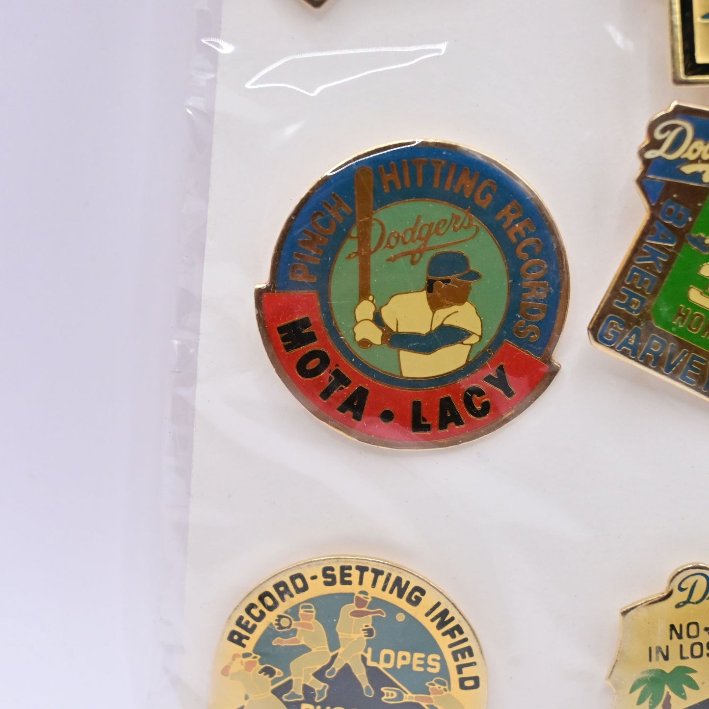 Los Angeles Dodgers Unocal Commemorative Pin Set Of 6 Vintage 1991