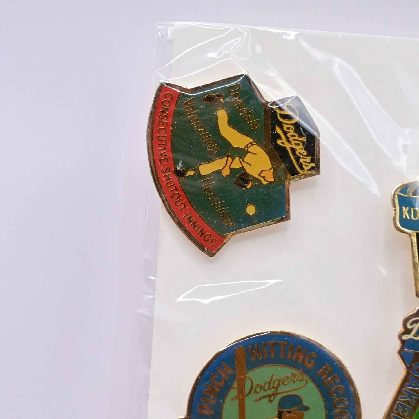 Los Angeles Dodgers Unocal Commemorative Pin Set Of 6 Vintage 1991