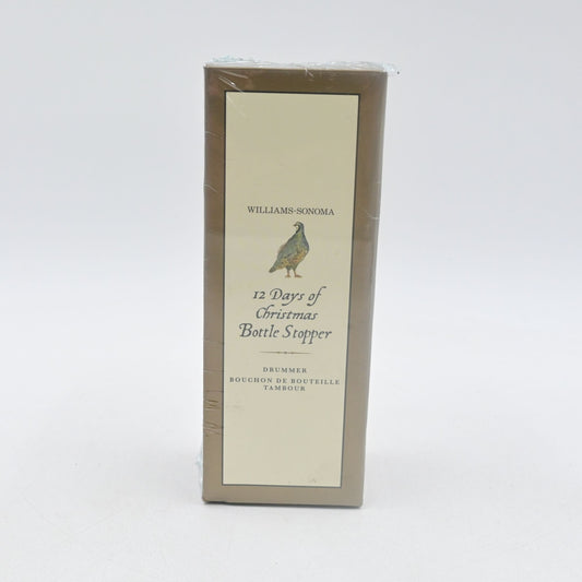 Williams Sonoma 12 Days of Christmas Drummer Bottle Stopper