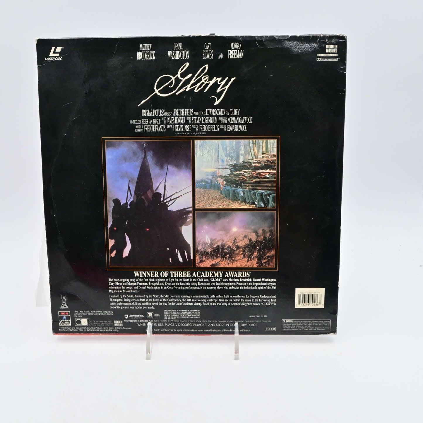 Glory Laserdisc Letterbox Edition Featuring Denzel Washington & Morgan Freeman