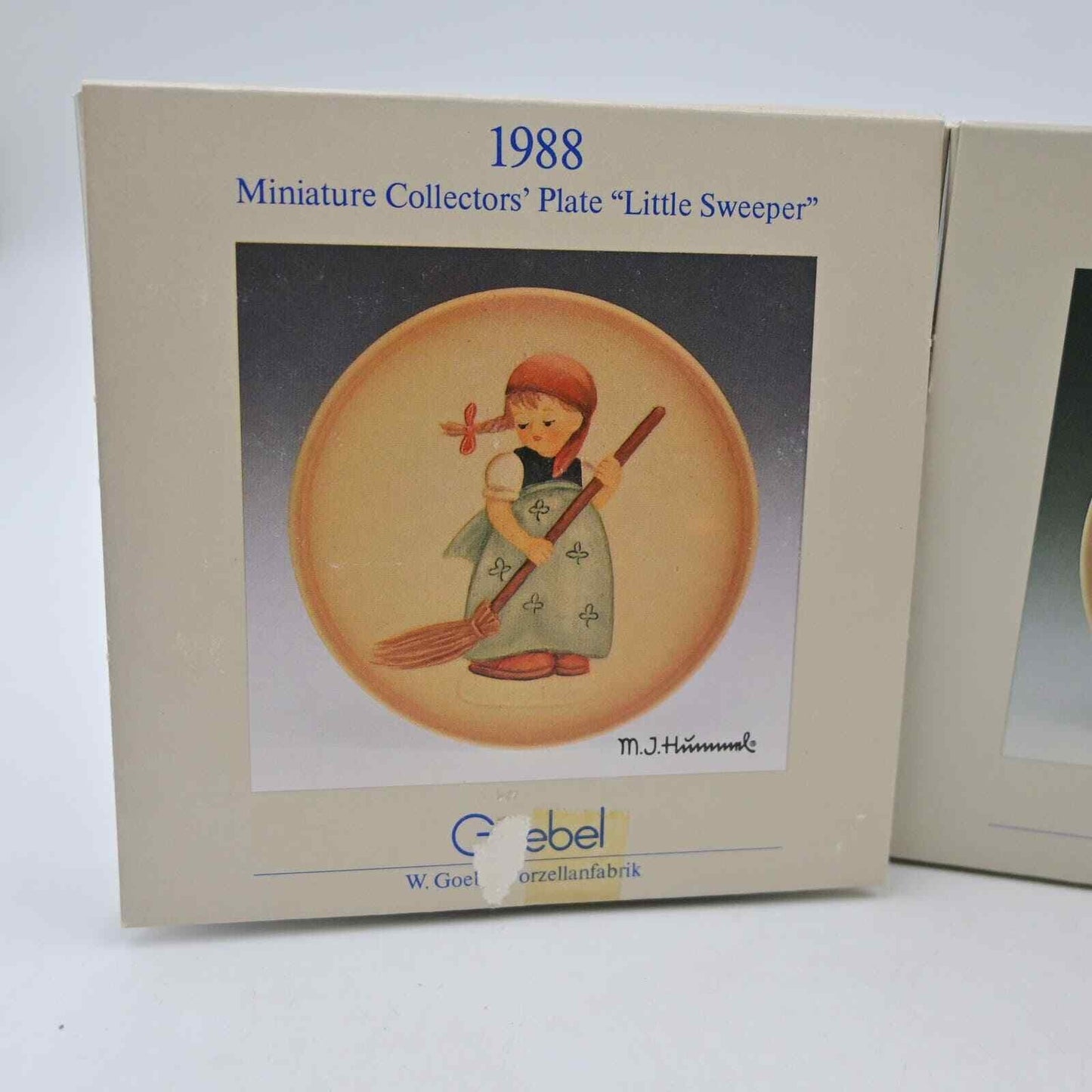 Vintage Goebel Hummel Miniature Plate Little Sweeper, Wash Day, A Stitch In Time