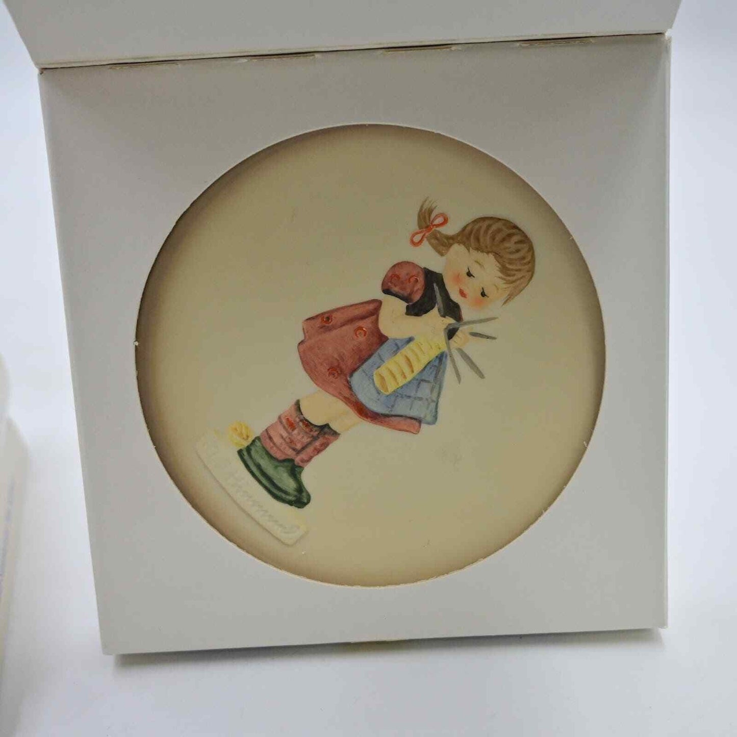 Vintage Goebel Hummel Miniature Plate Little Sweeper, Wash Day, A Stitch In Time
