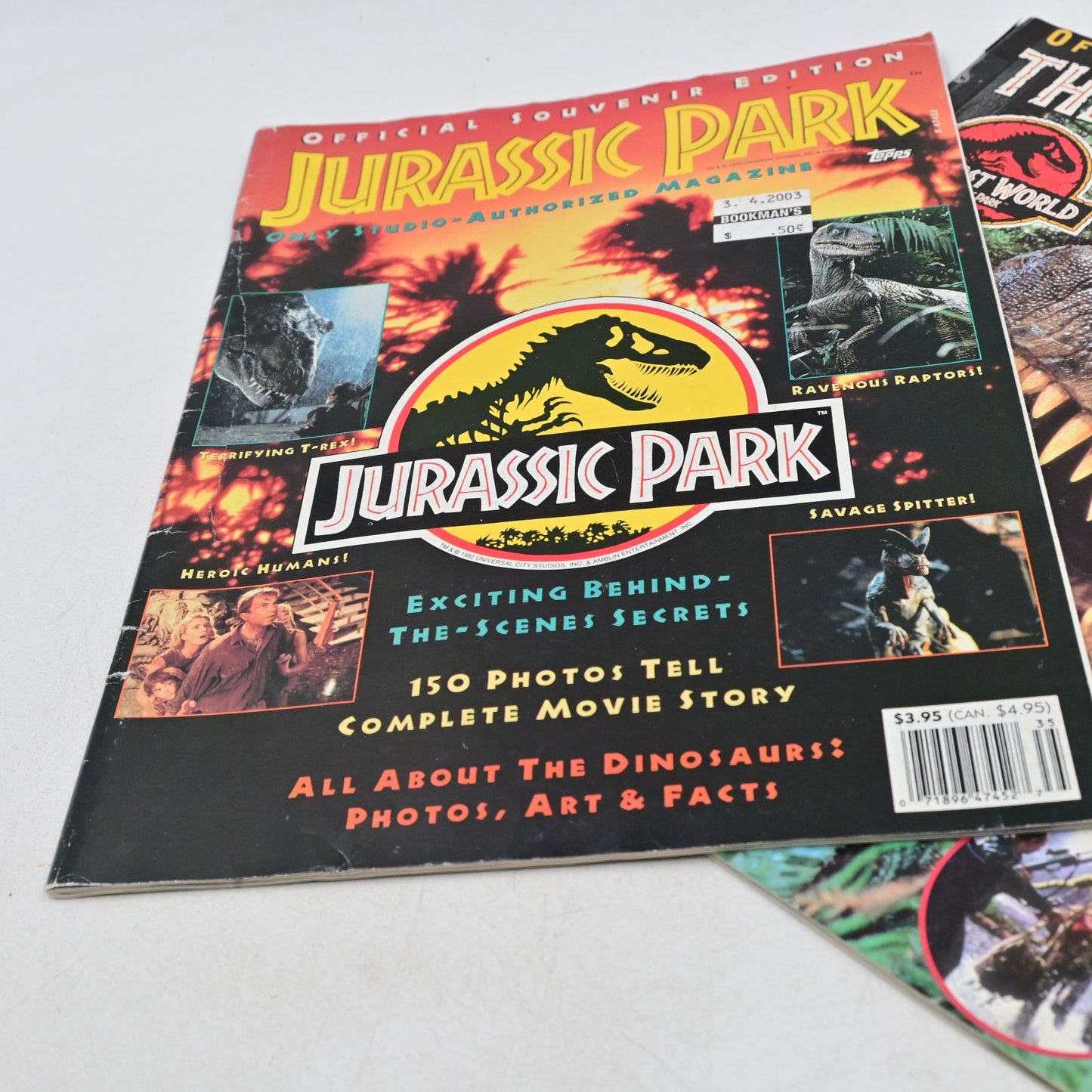 Jurassic Park & Jurassic World Official Souvenir Edition Magazine Damaged