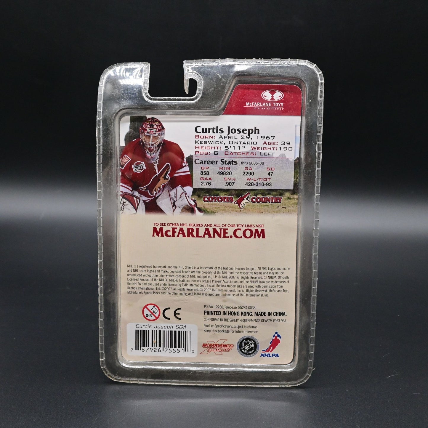 Curtis Joseph McFarlane Toys Phoenix Coyotes Exclusive Figure