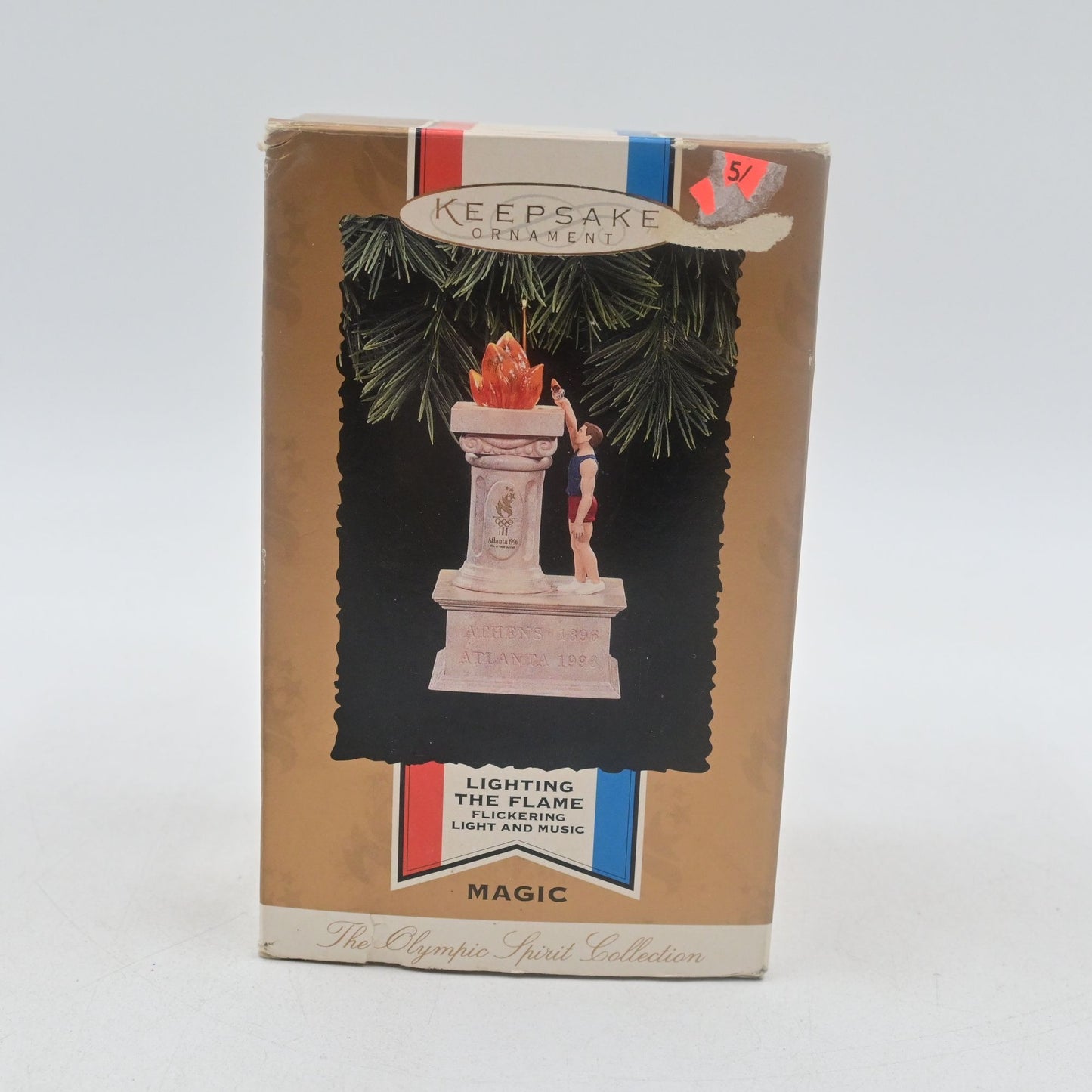 Hallmark Keepsake Lighting The Flame Olympic Christmas Ornament Vintage