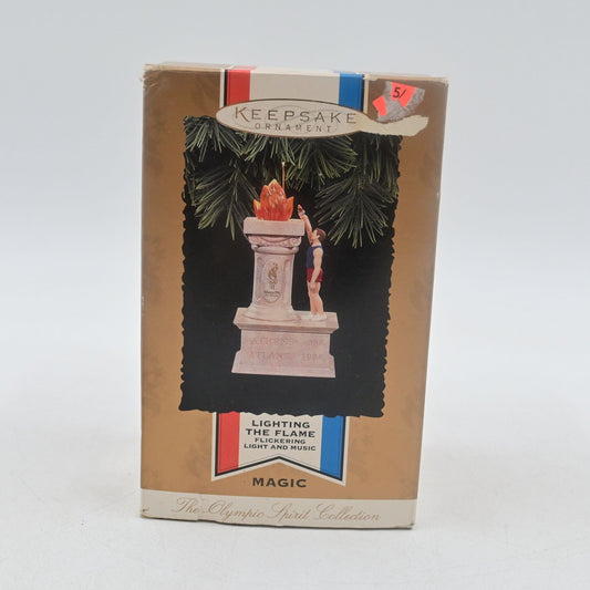 Hallmark Keepsake Lighting The Flame Olympic Christmas Ornament Vintage