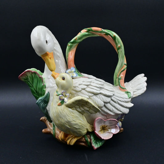Fitz And Floyd Classic Duck & Duckling Spring Garden Rhapsody Teapot No Lid