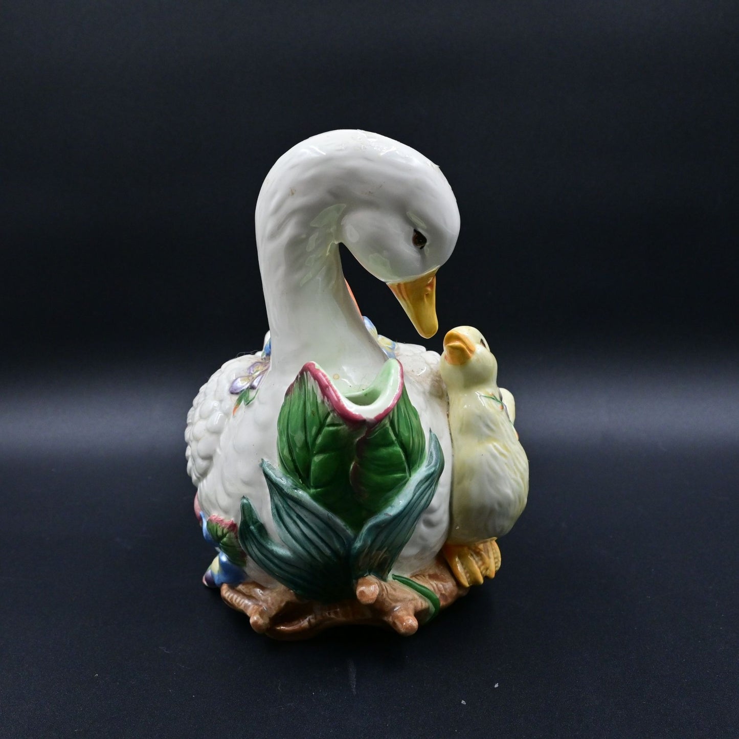 Fitz And Floyd Classic Duck & Duckling Spring Garden Rhapsody Teapot No Lid