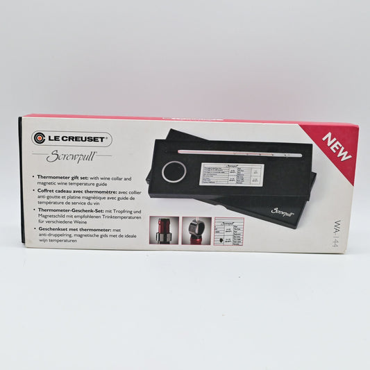 Le Creuset WA-144 Screwpull Wine Collar Thermometer Temperature Guide Gift Set