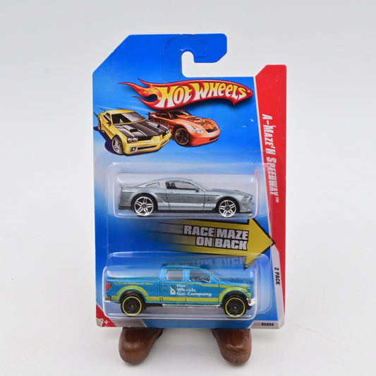 Hot Wheels A-Maze N Speedway 2-Pack '10 Ford Shelby GT 500 & '98 Ford F-150