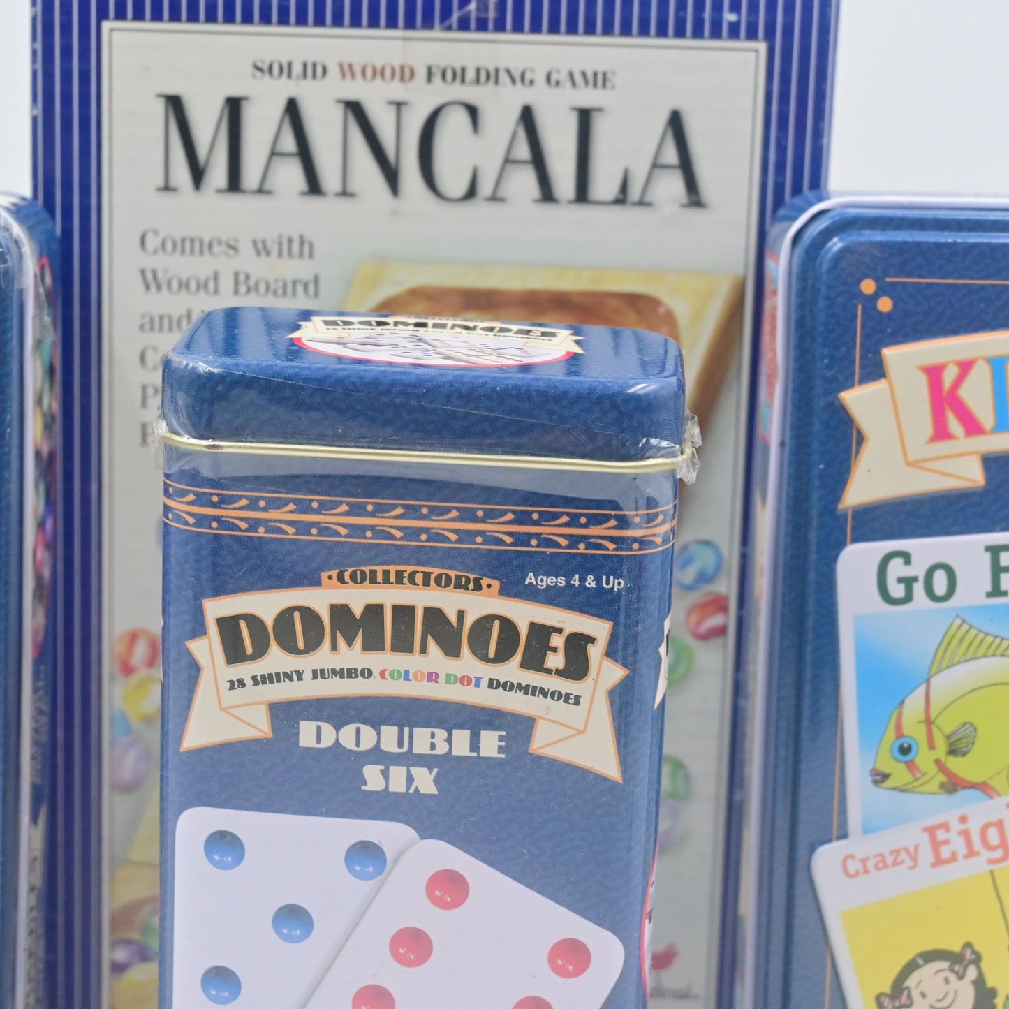 Game Night Mancala, Dominoes, Kidsz Cards Jumbo Card Games, Deluxe Marbles