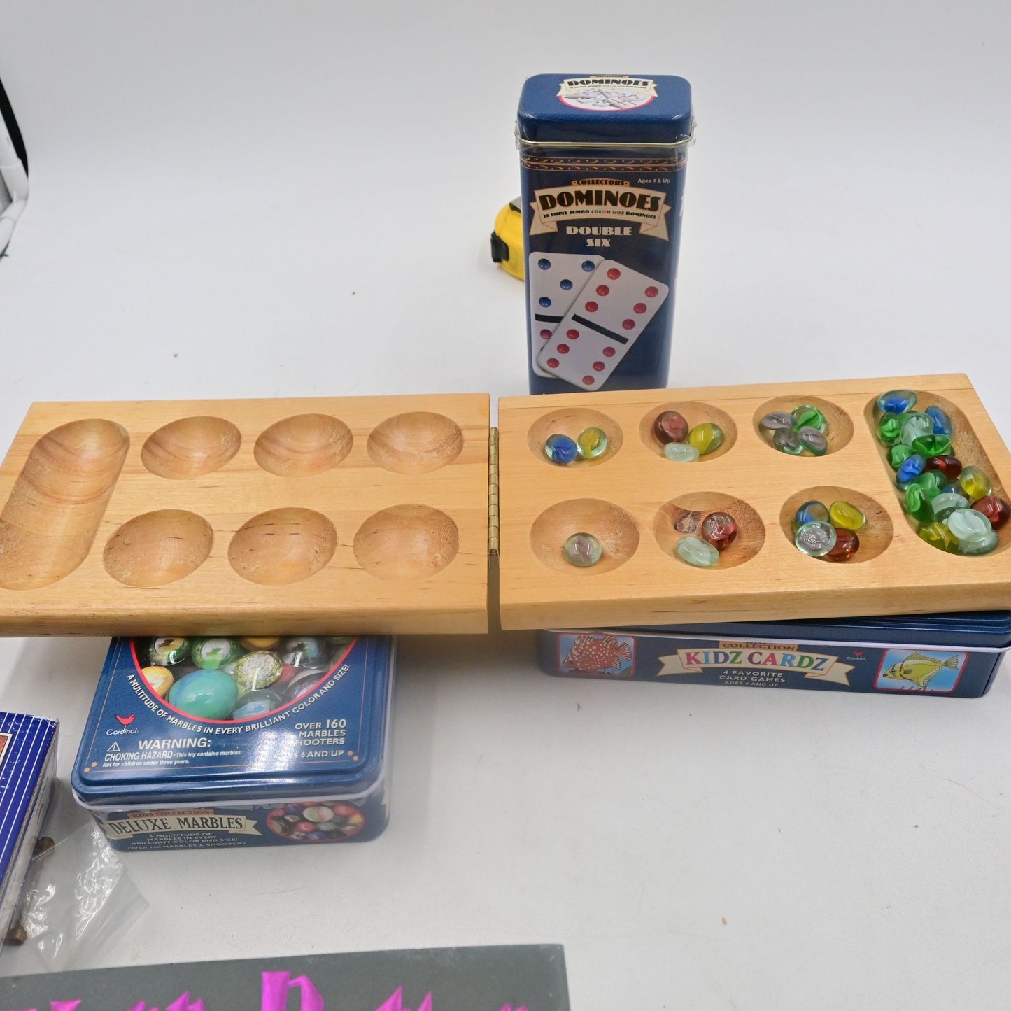 Game Night Mancala, Dominoes, Kidsz Cards Jumbo Card Games, Deluxe Marbles