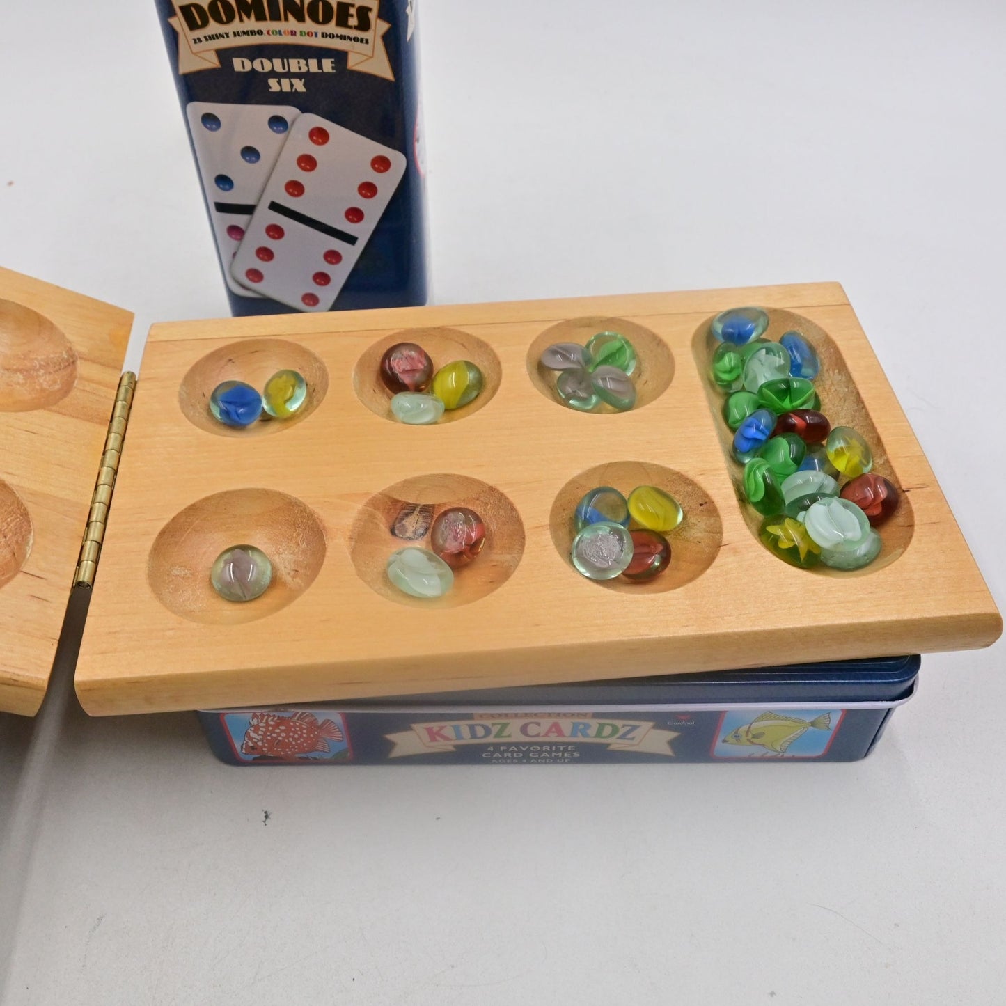 Game Night Mancala, Dominoes, Kidsz Cards Jumbo Card Games, Deluxe Marbles