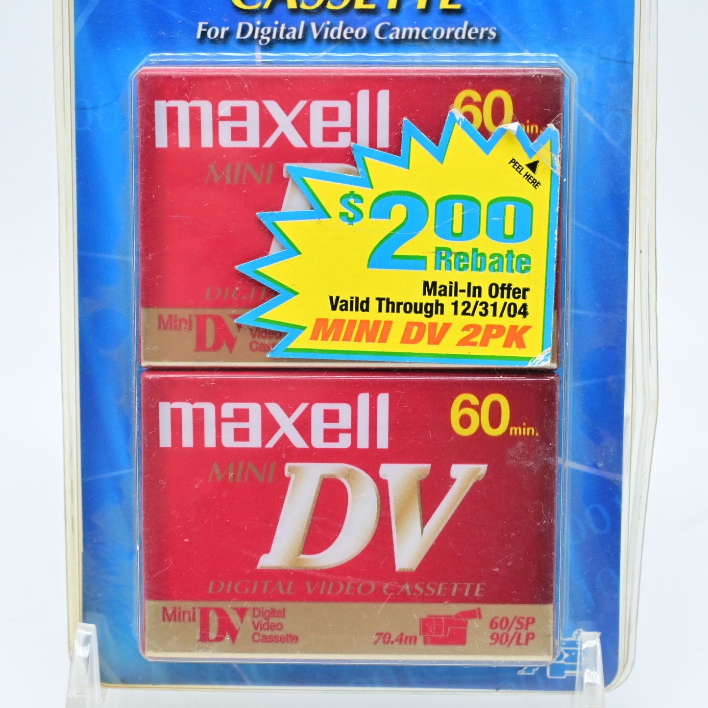 Maxell Mini DV 60 Minute Blank Video Cassette Tape 2 Pack New In Package