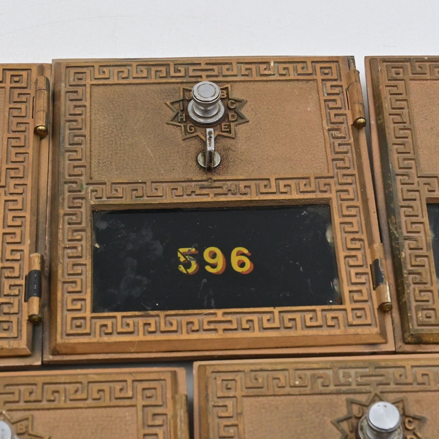 US Post Office Brass PO Box Door Keyless Dial Combo 1960s Lot of 5 No Codes