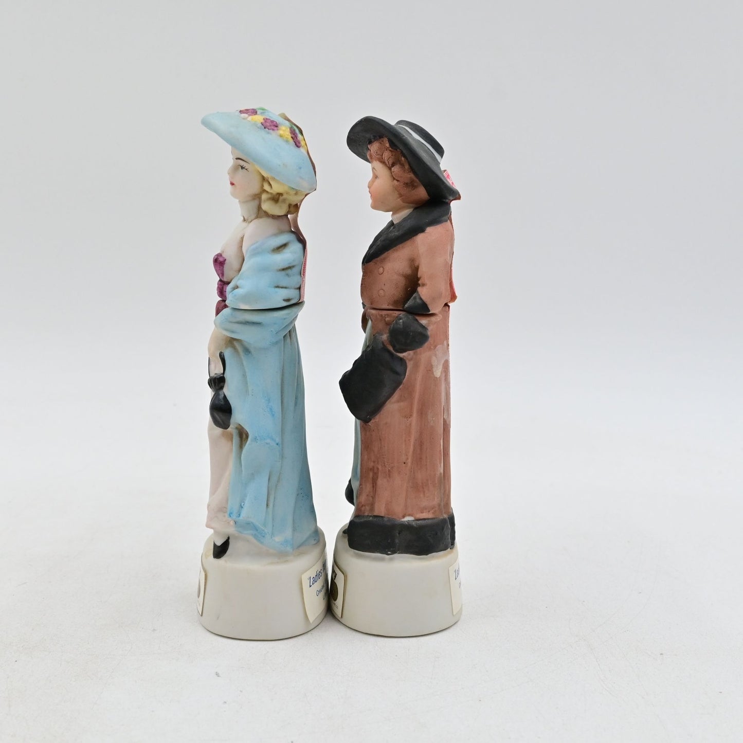 Ski Country Ladies from Leadville Mini Decanters Empty Set Of 2