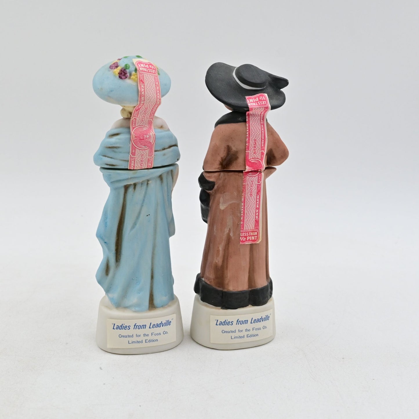 Ski Country Ladies from Leadville Mini Decanters Empty Set Of 2