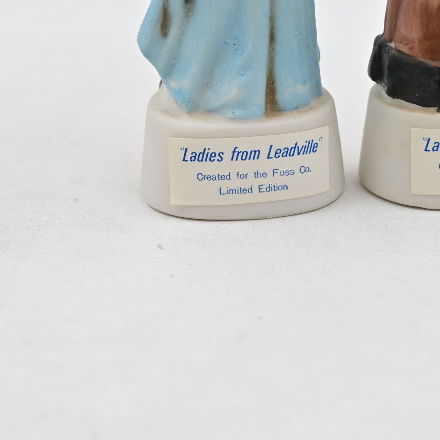 Ski Country Ladies from Leadville Mini Decanters Empty Set Of 2