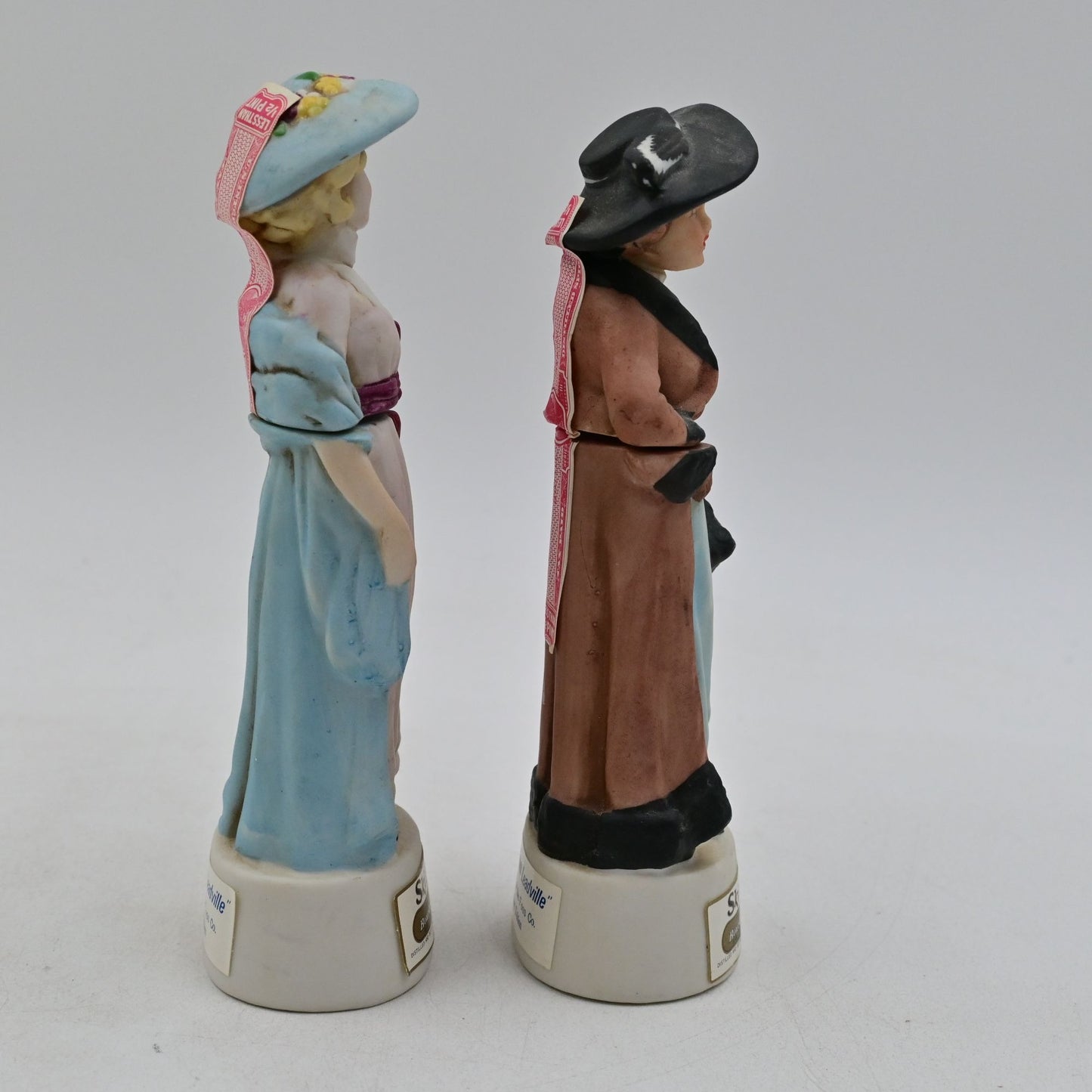 Ski Country Ladies from Leadville Mini Decanters Empty Set Of 2