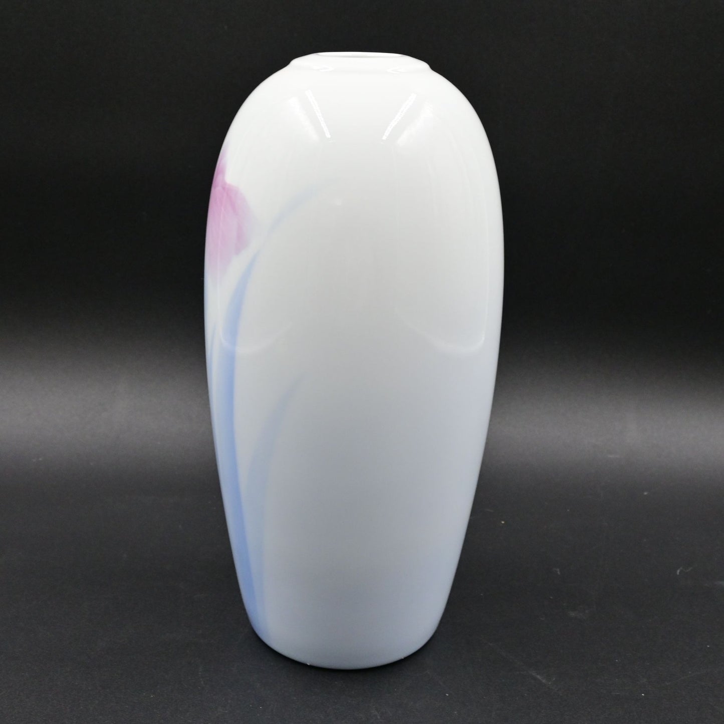 Japanese Fukagawa Arita Porcelain Vase Iris Flowers Japan Vintage