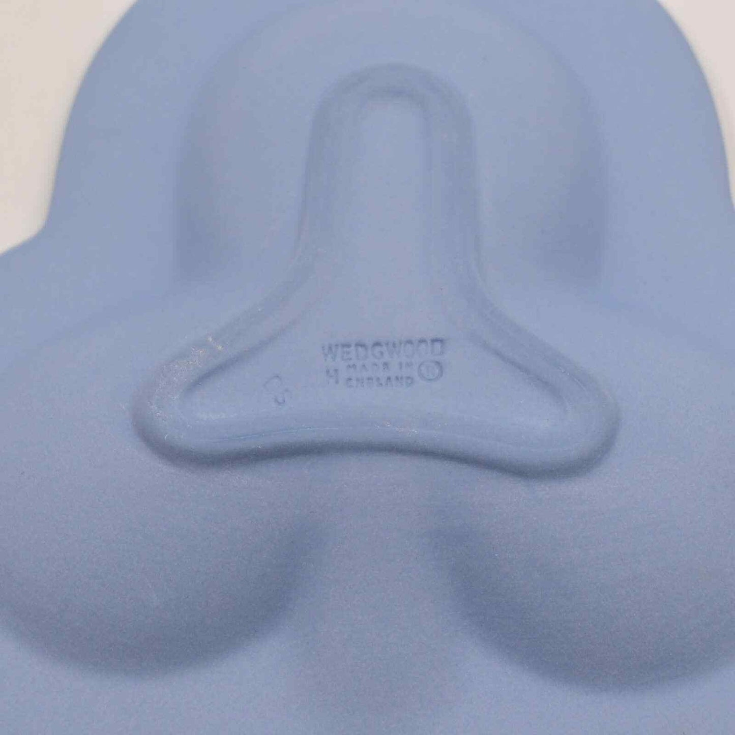 Vintage Wedgwood Blue Jasperware Divided Clover Trinket Tray