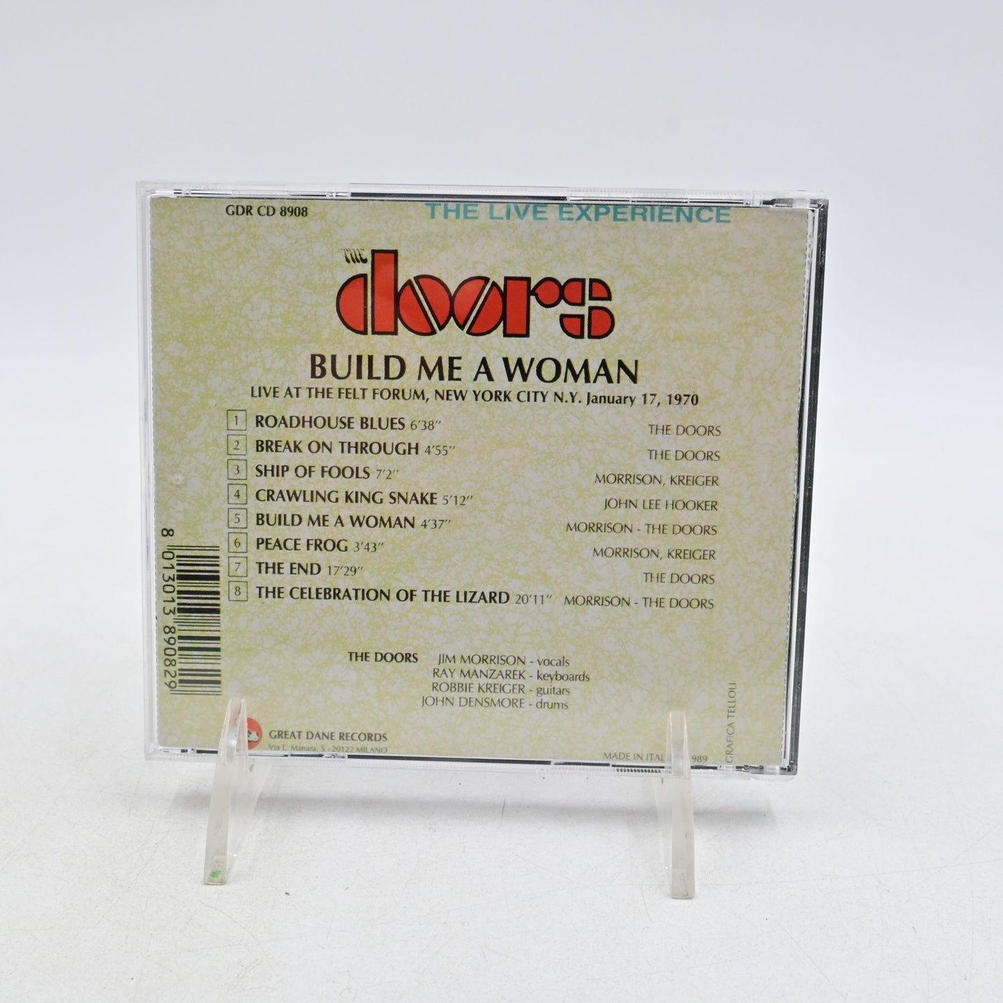 The Doors Build Me A Woman Live At The Felt Forum Italian Import Cd