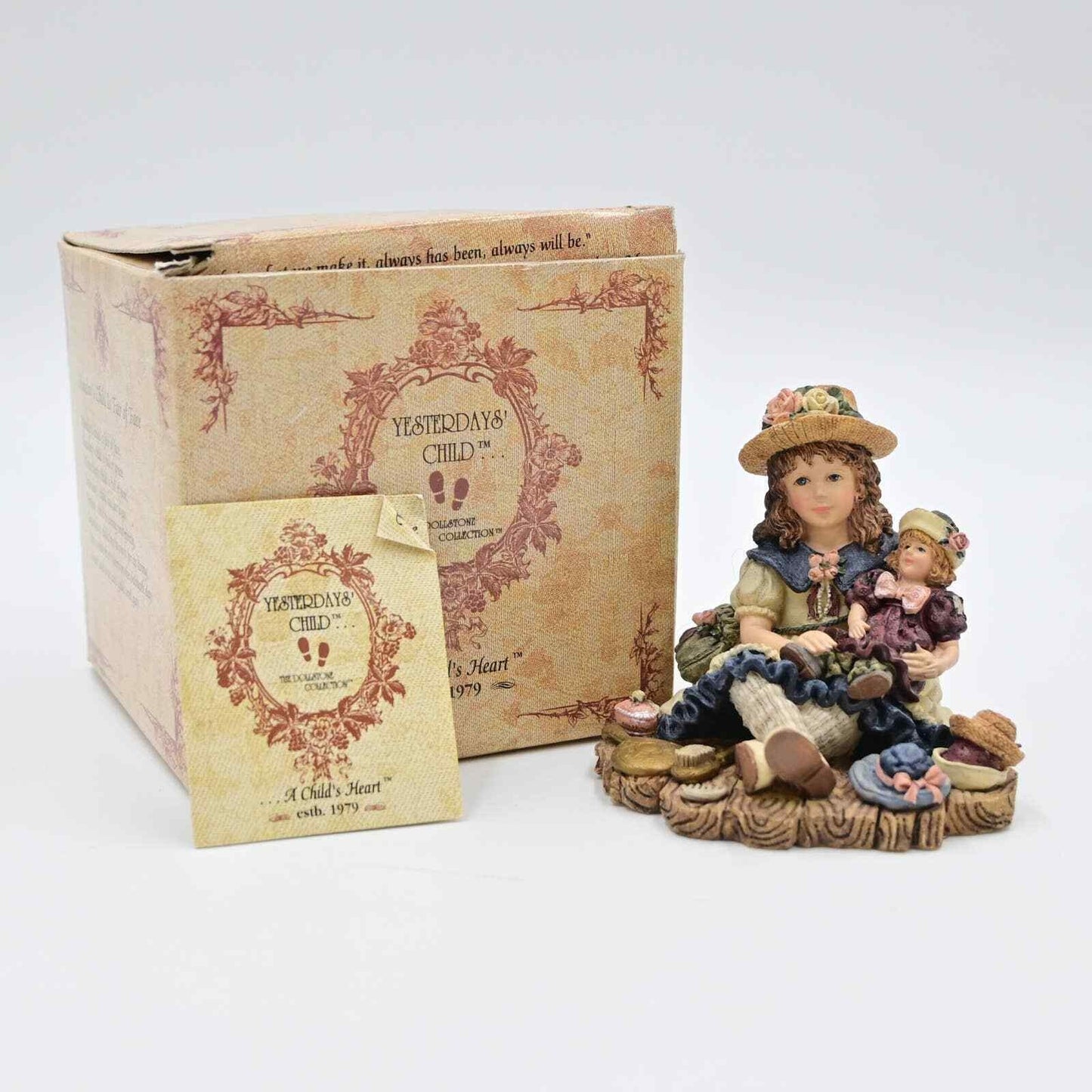 Boyds Bears Dollstone Collection Ashley With Chrissie Dress Up - Vintage 1995