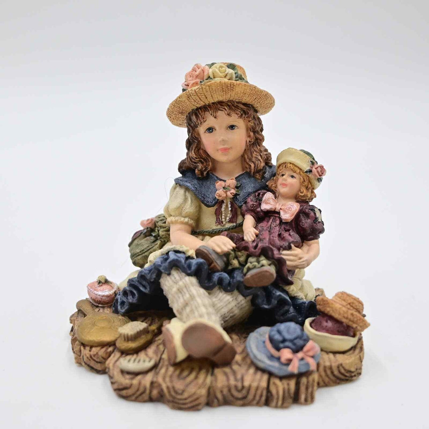Boyds Bears Dollstone Collection Ashley With Chrissie Dress Up - Vintage 1995