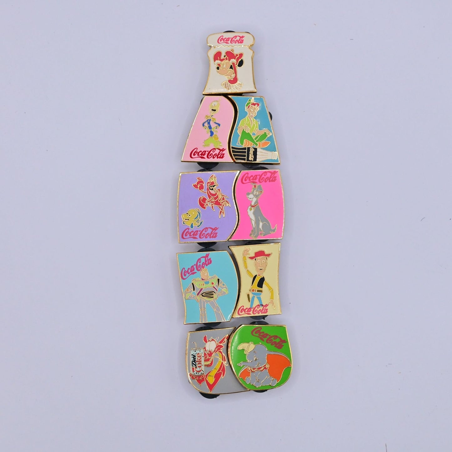 Disney Coke Coca Cola Bottle Puzzle Le 100 Fantasy 9 Pin Set