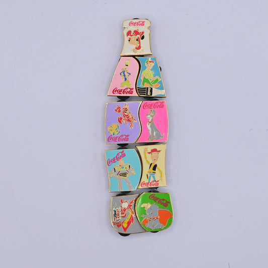 Disney Coke Coca Cola Bottle Puzzle Le 100 Fantasy 9 Pin Set