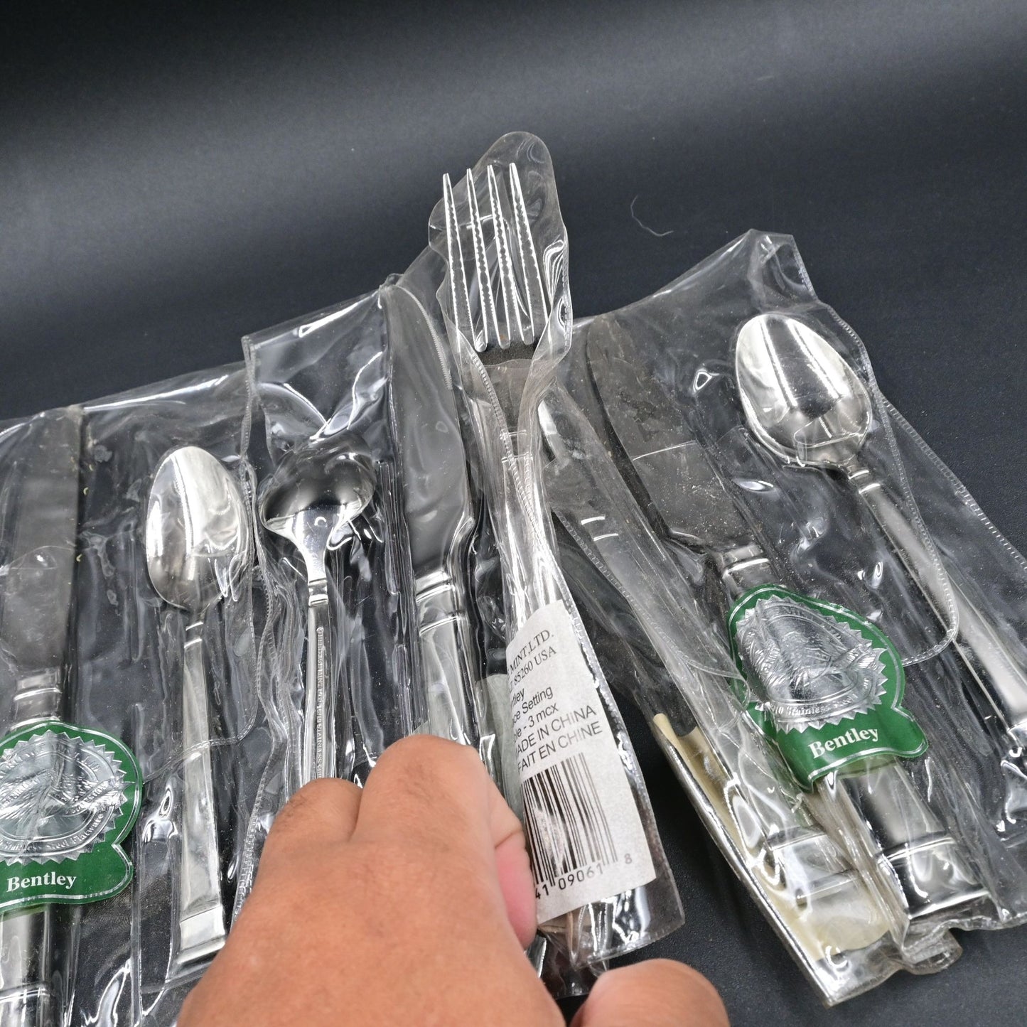 Heritage Mint Ltd. Bentley 18/10 Glossy Stainless Flatware Teaspoons Set Of 4