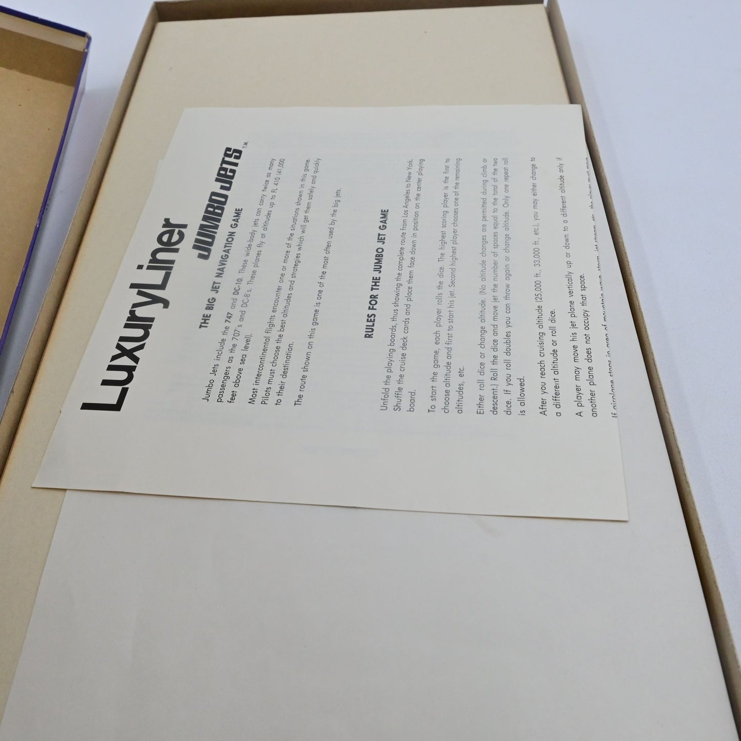 E.R. Thiele Luxury Liner American Airlines AA Navigation Board Game 1971