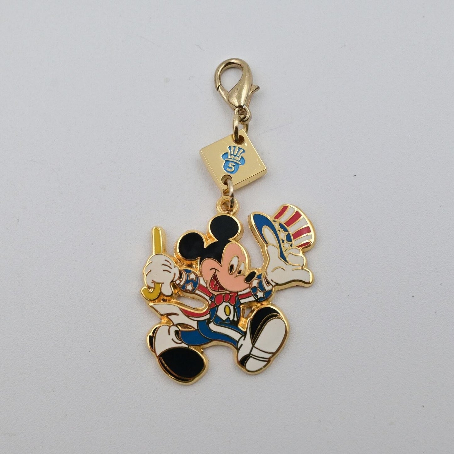 Disney Tokyo 20th Anniversary Patriotic Mickey Mouse Keychain/Charm/Zipper Pull