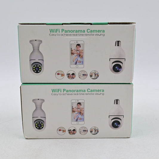 Wifi Panorama Camera Lightbulb Home Security Bundle Of 2